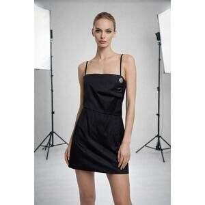🖤 J.ing Chic Black Layered Mini Dress – Modern Minimal Statement